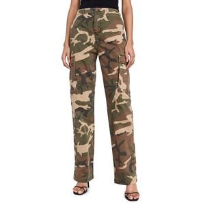 Good American Camo Fatigue Pants Size 8 NWT Green Utility Military Cargo Pants